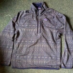 Patagonia Blue pullover zipper Mens medium
